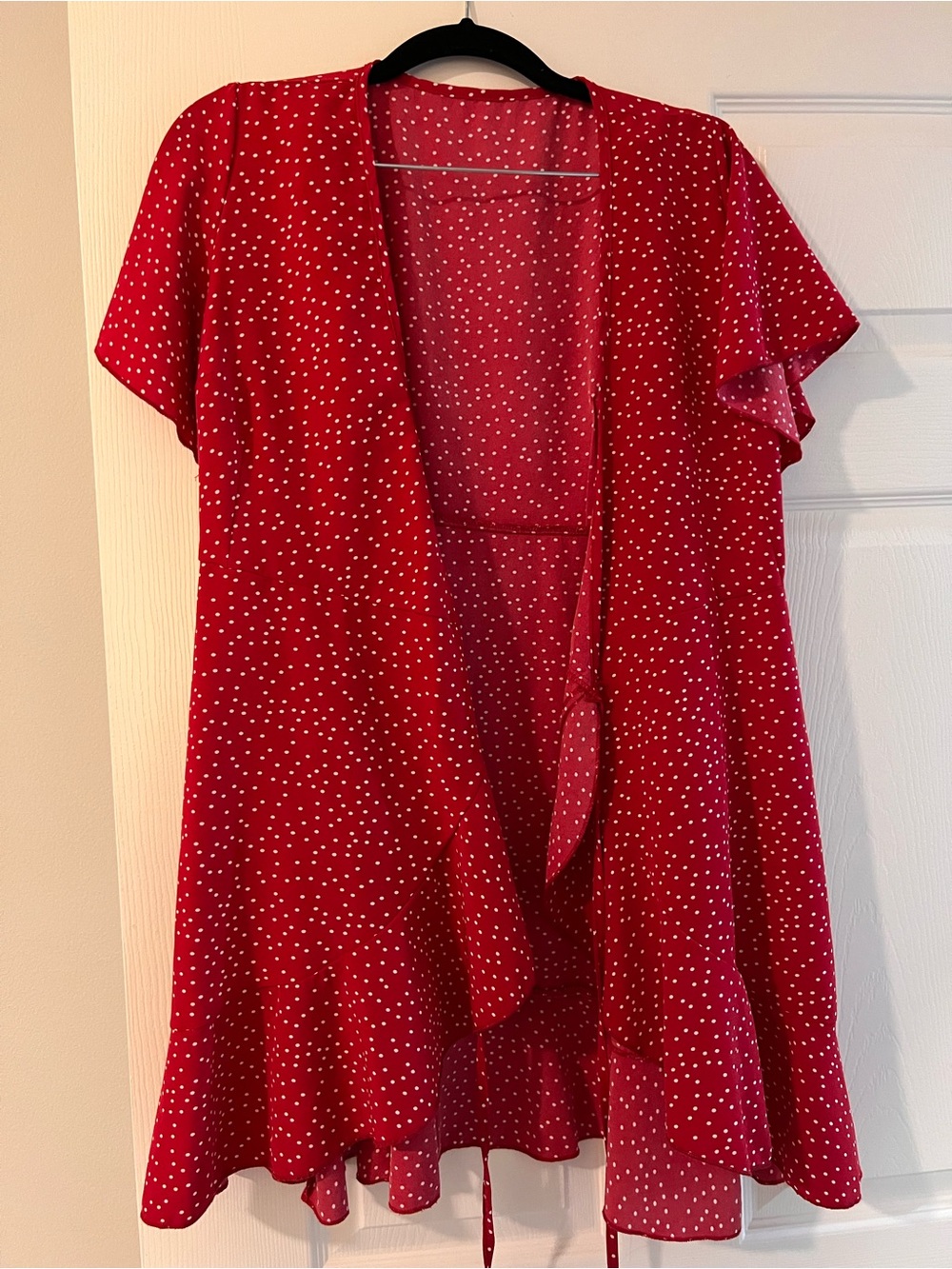 Red Polka Dot Wrap Sundress